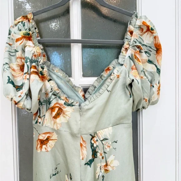 Floral Puff Sleeve Dress - Picture 4 of 5